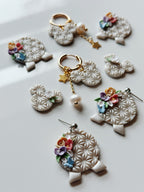 Space Ball Floral Dangles